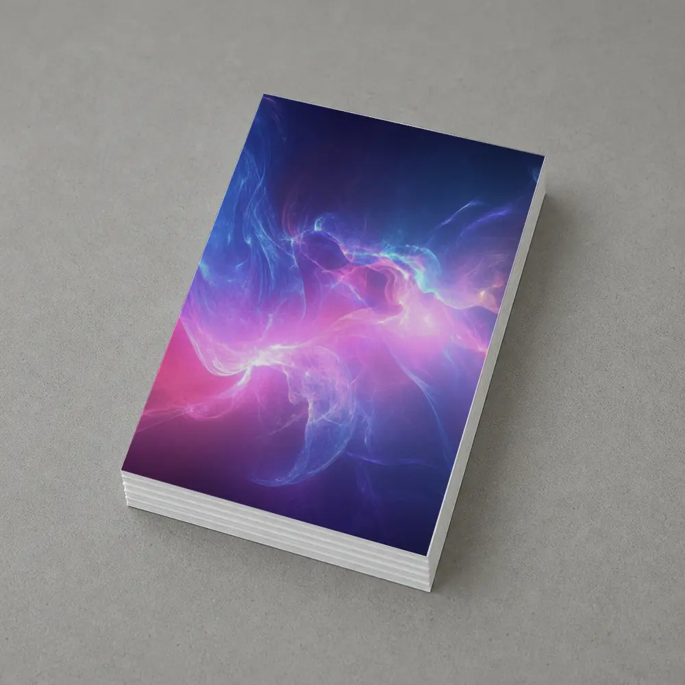 Blue Pink Purple Abstract Neon Energy Art – Postcards