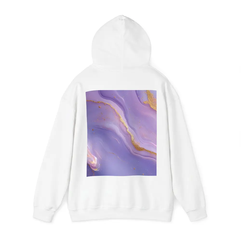 Purple Marble Abstract Art Gold Veins – Hoodies