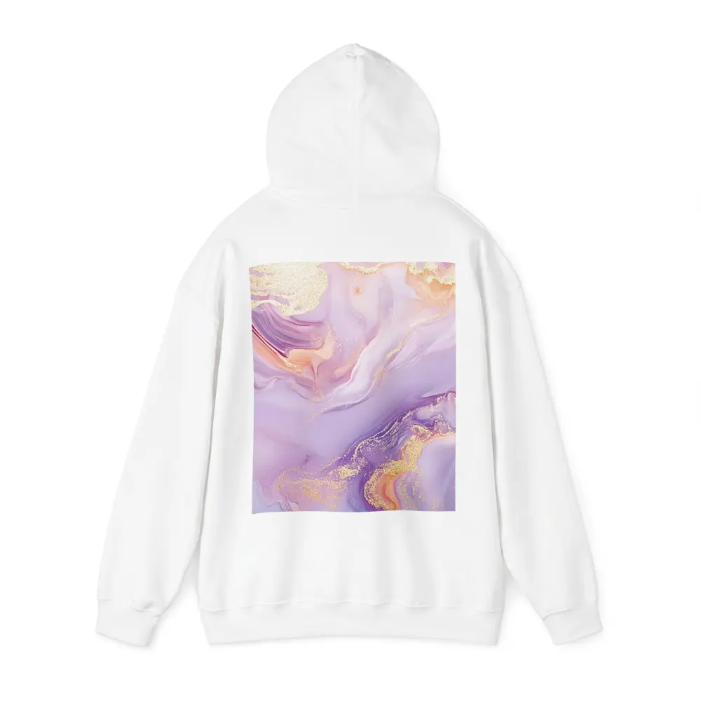 Lavender Pink Gold Swirl Marble Abstract Art – Hoodies
