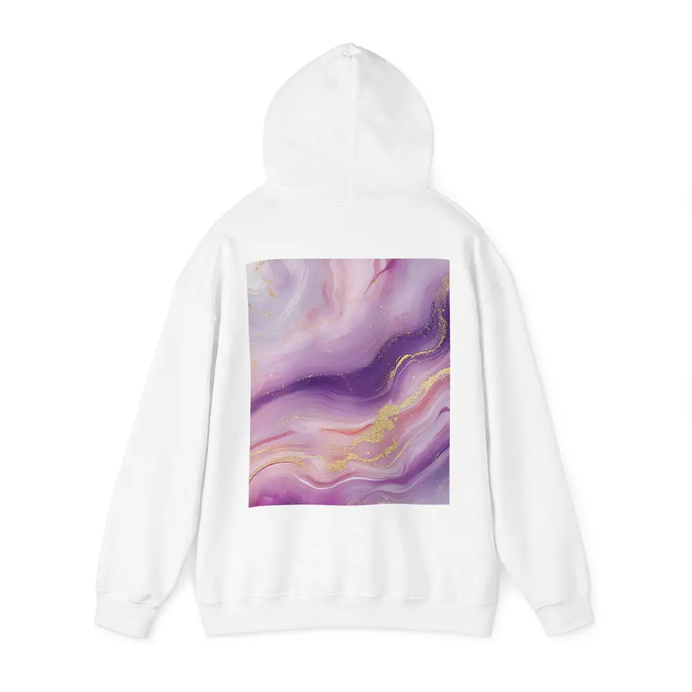 Purple Pink Marble Gold Abstract Art – Hoodies