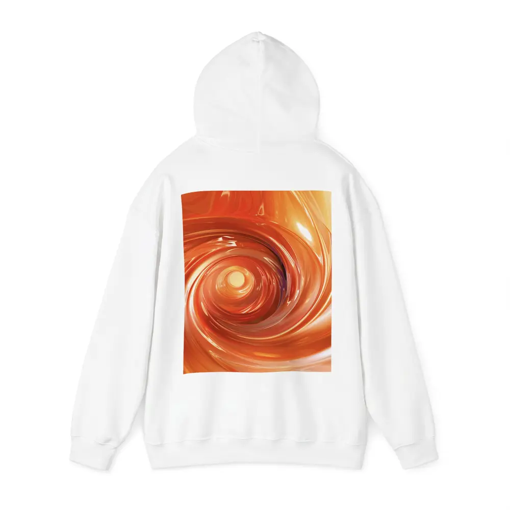 Orange Swirl Abstract Digital Art Design – Hoodies