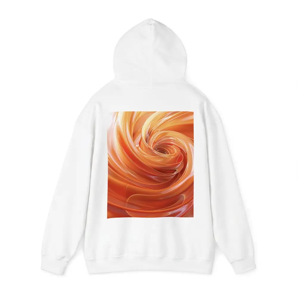 Orange Swirl Abstract Fluid Art Design – Hoodies