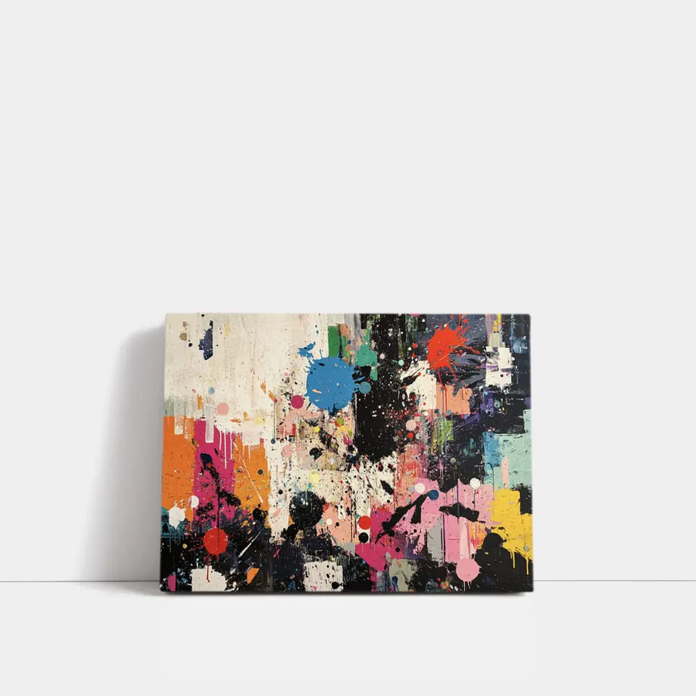 Abstract Graffiti Paint Splatter Colorful Art – Wall Art