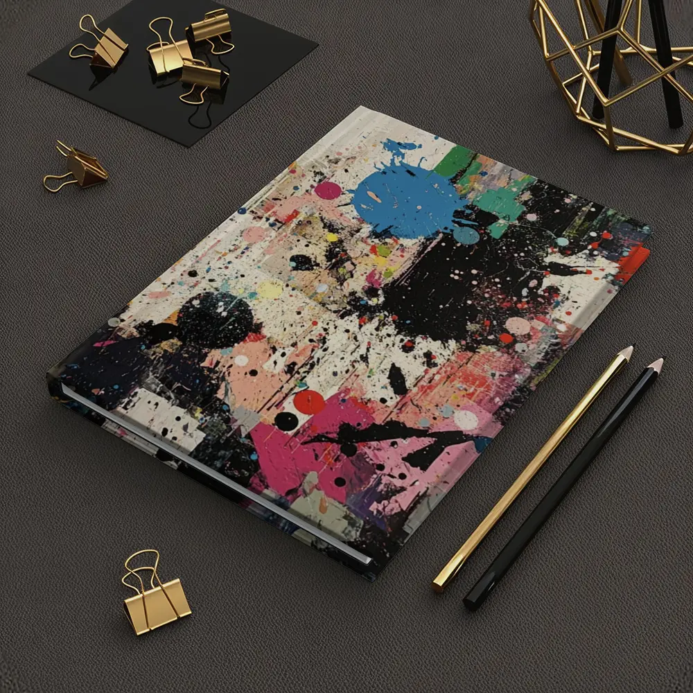 Abstract Graffiti Paint Splatter Colorful Art – Notebooks