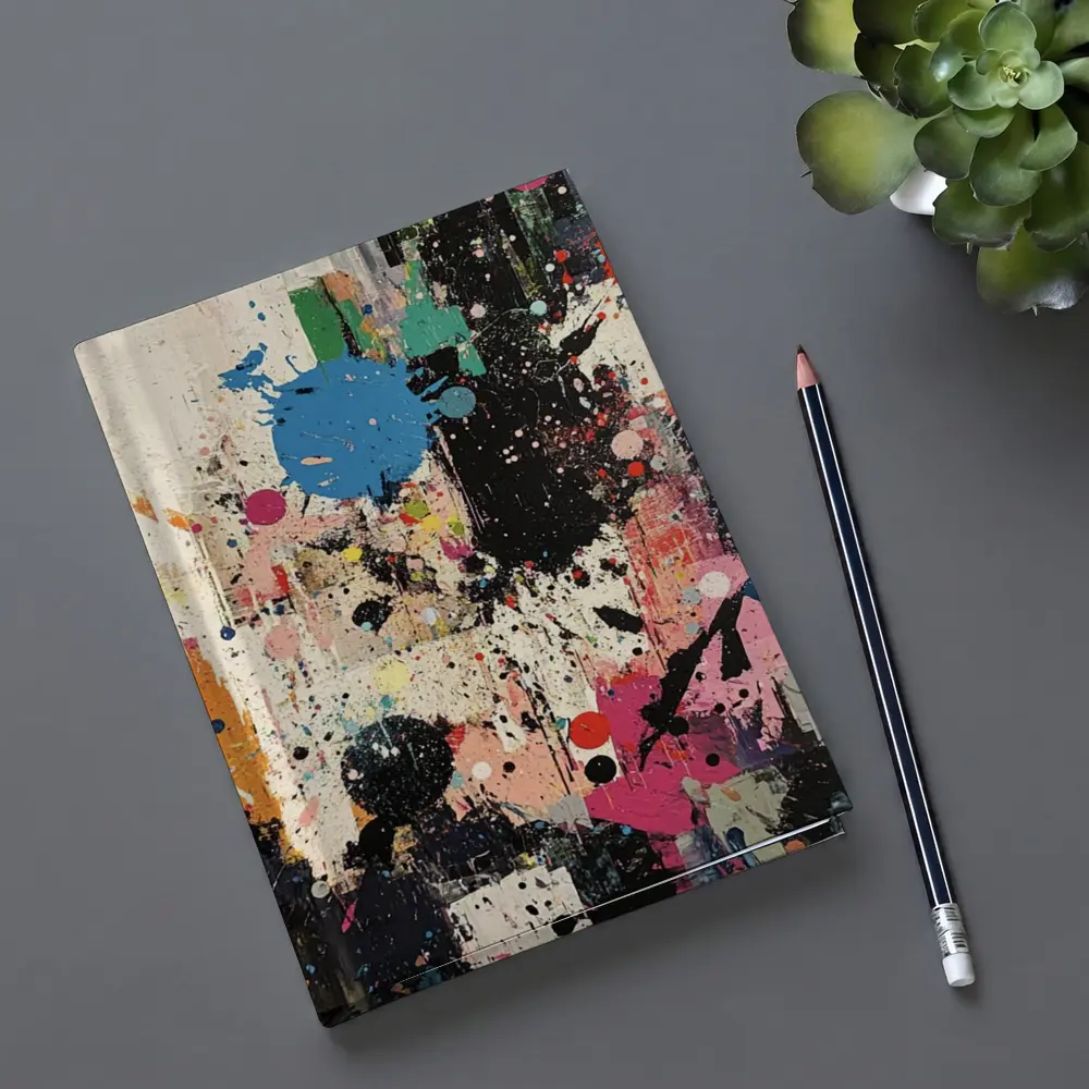 Abstract Graffiti Paint Splatter Colorful Art – Notebooks