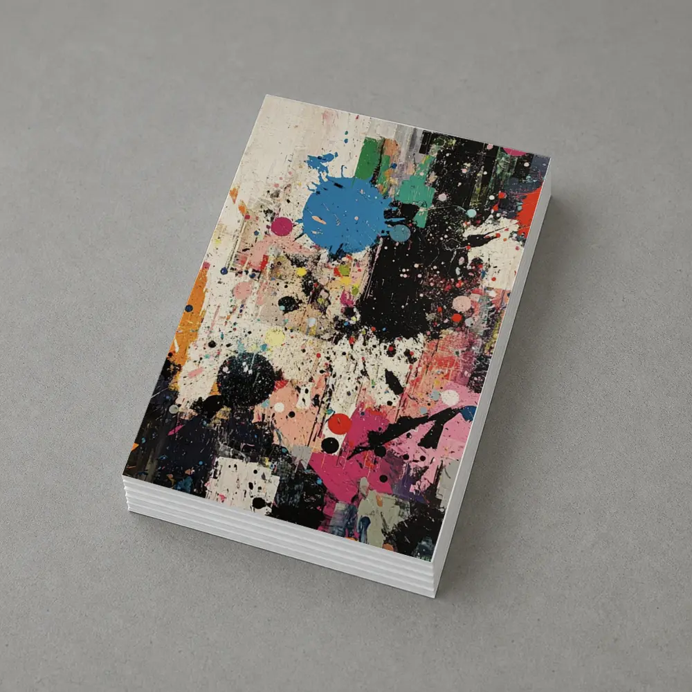 Abstract Graffiti Paint Splatter Colorful Art – Postcards