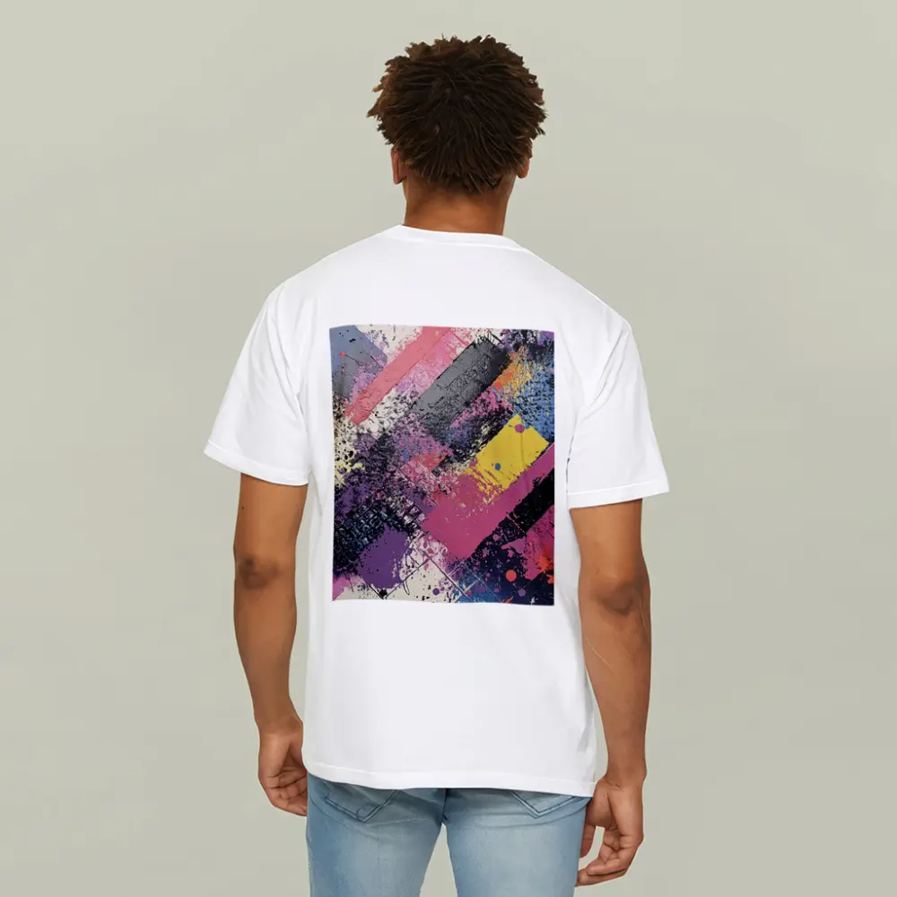 Bold Abstract Geometric Graffiti Art Pink Purple – T-Shirts