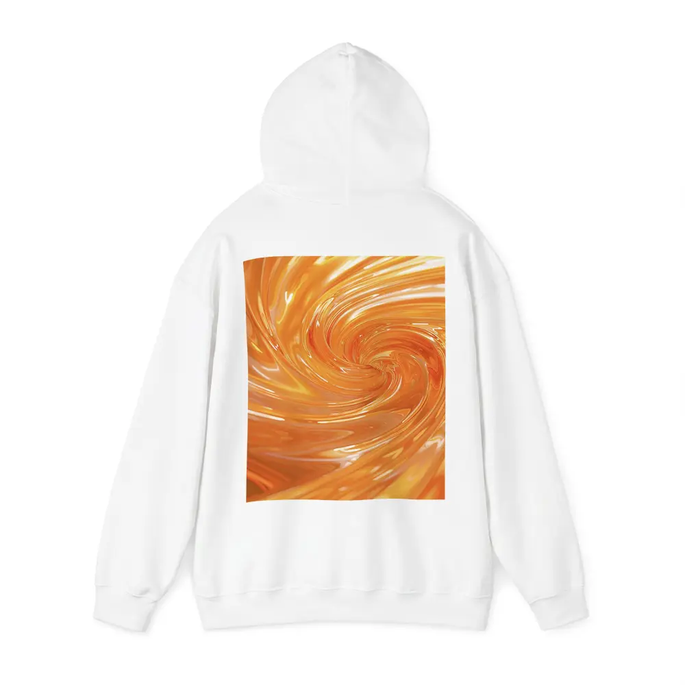 Orange Swirl Abstract Glossy Liquid Art – Hoodies