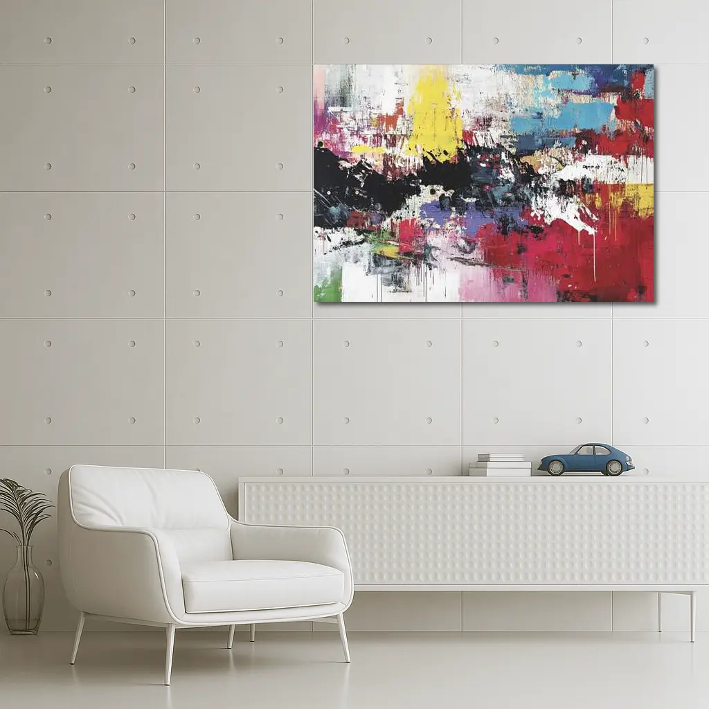 Bold Colorful Abstract Expressionist Art Painting – Wall Art