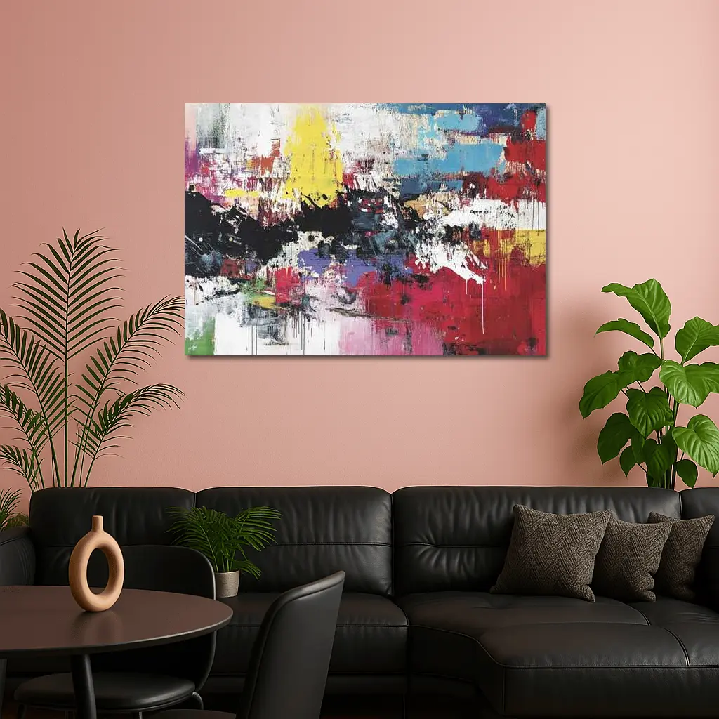 Bold Colorful Abstract Expressionist Art Painting – Wall Art