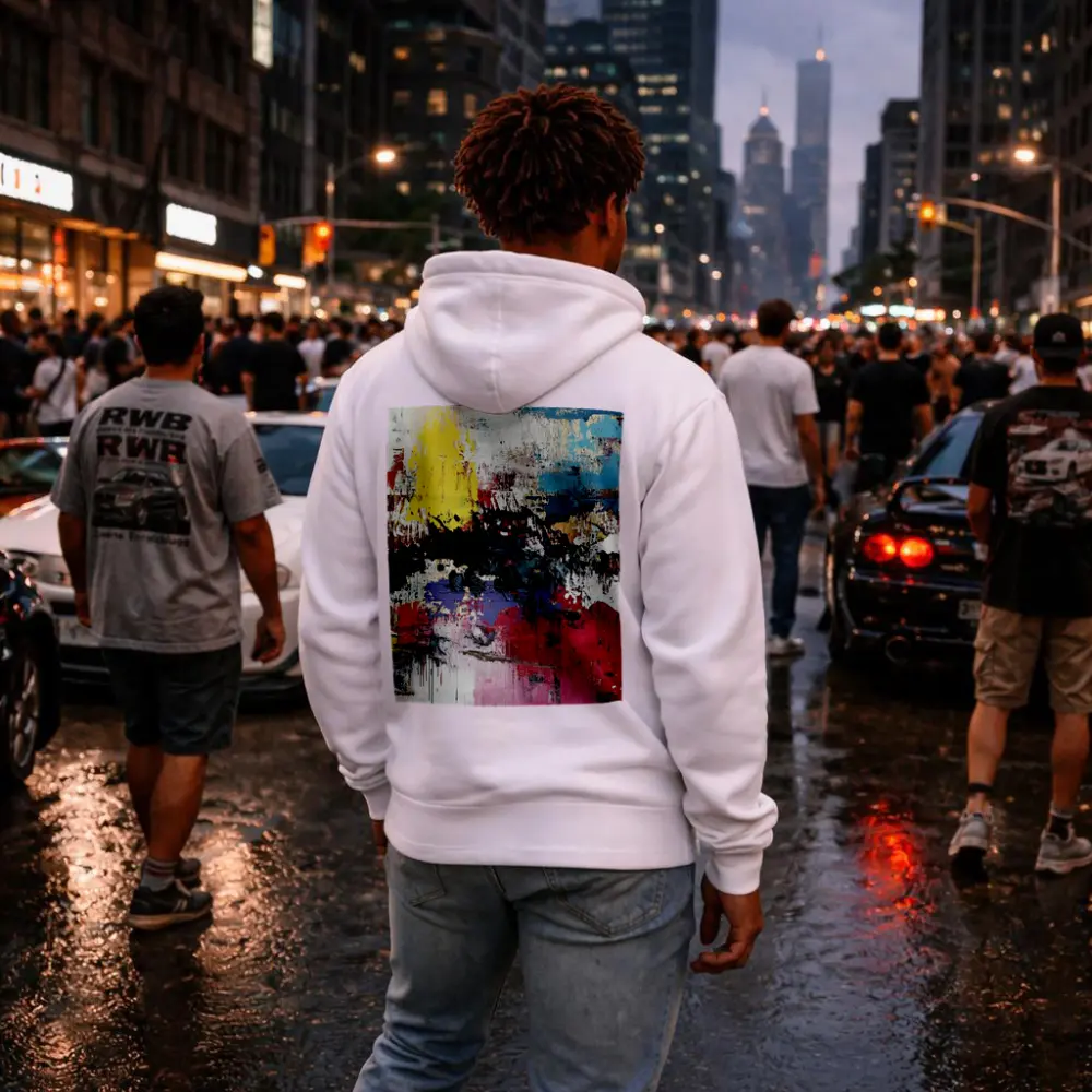 Bold Colorful Abstract Expressionist Art Painting – Hoodies