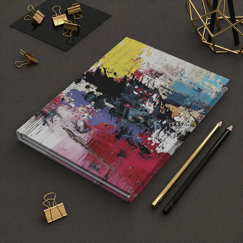 Bold Colorful Abstract Expressionist Art Painting – Notebooks