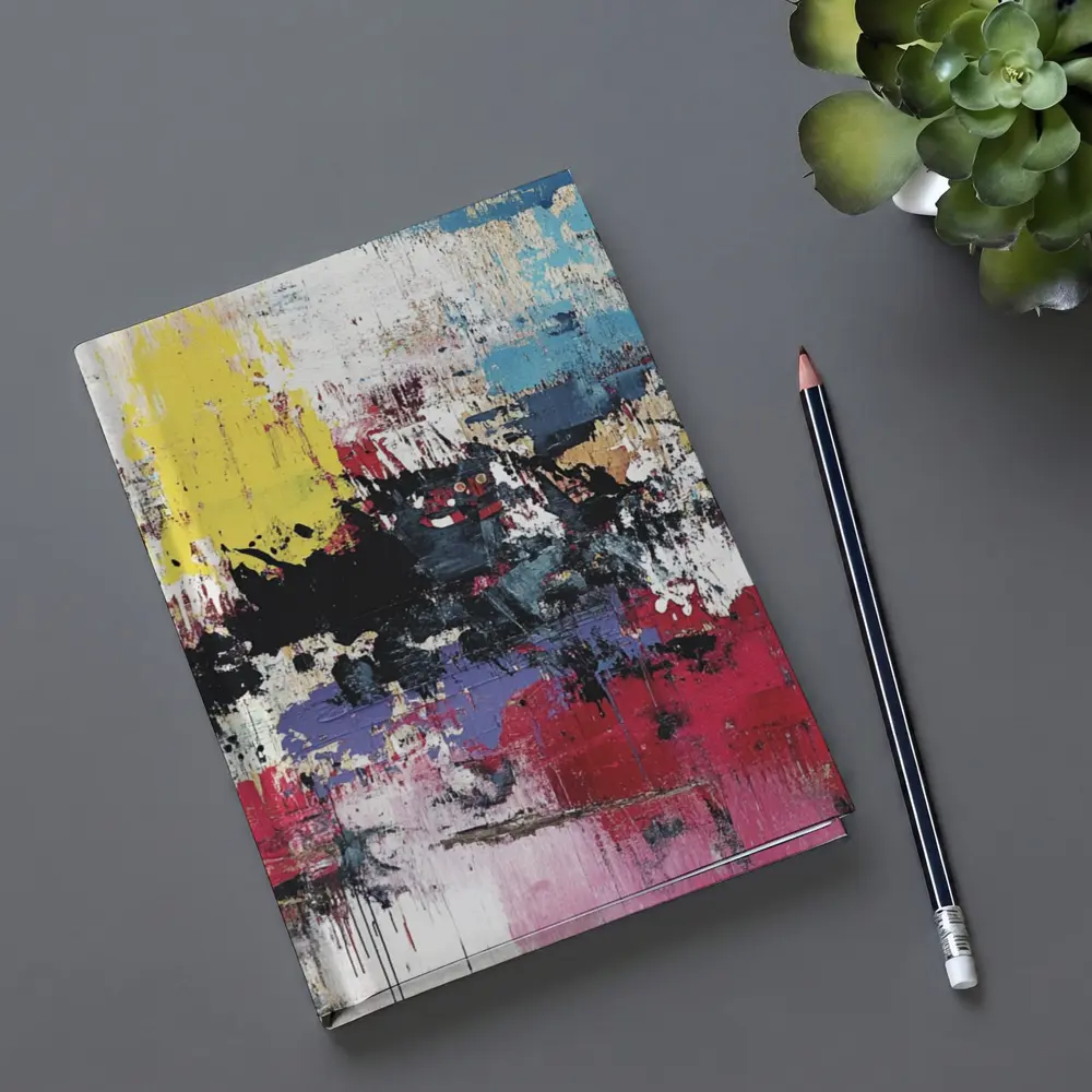 Bold Colorful Abstract Expressionist Art Painting – Notebooks