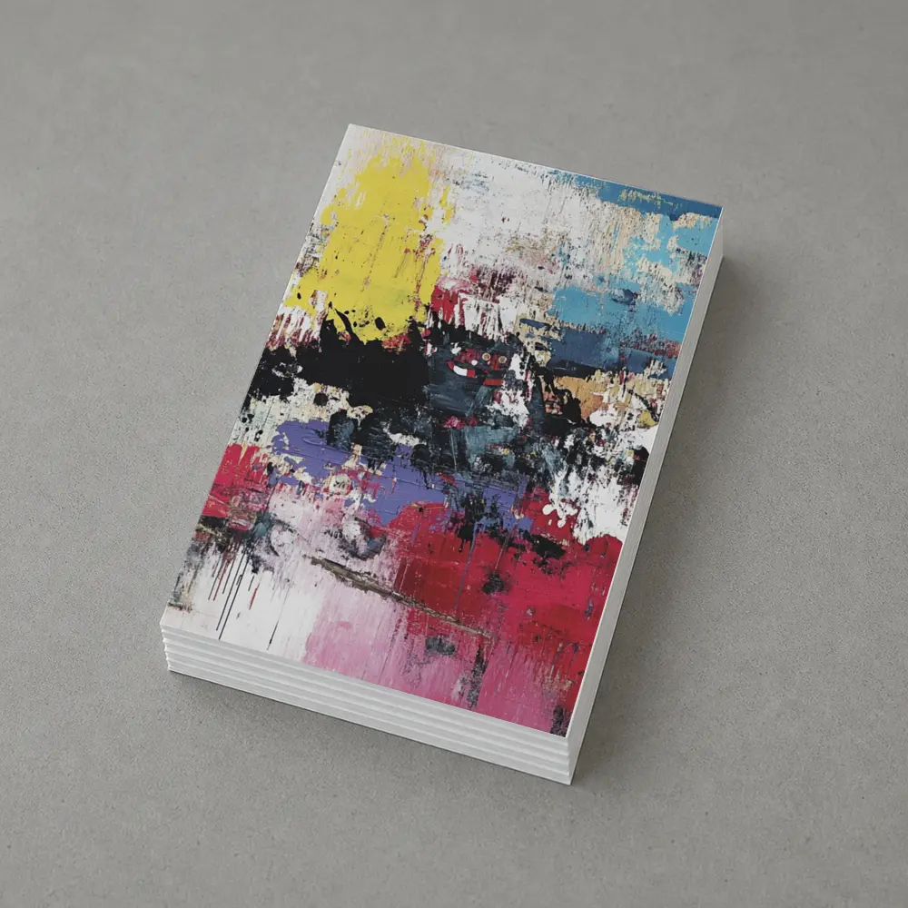 Bold Colorful Abstract Expressionist Art Painting – Postcards