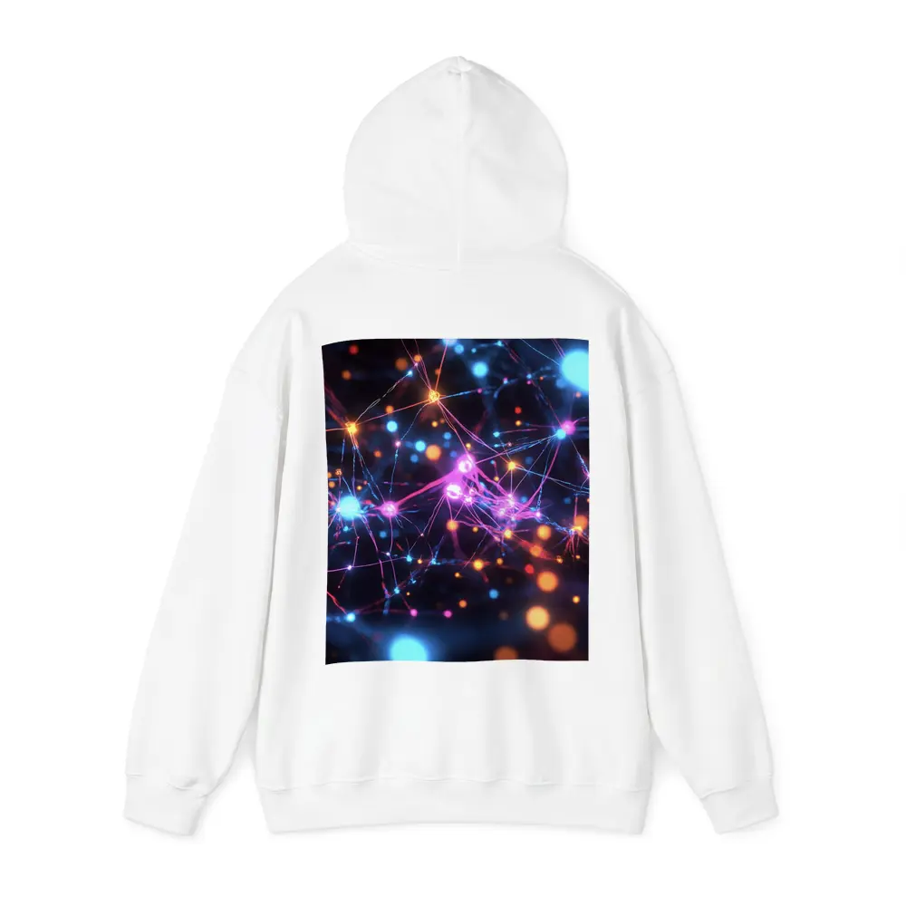 Glowing Neural Network Dark Abstract Art – Hoodies