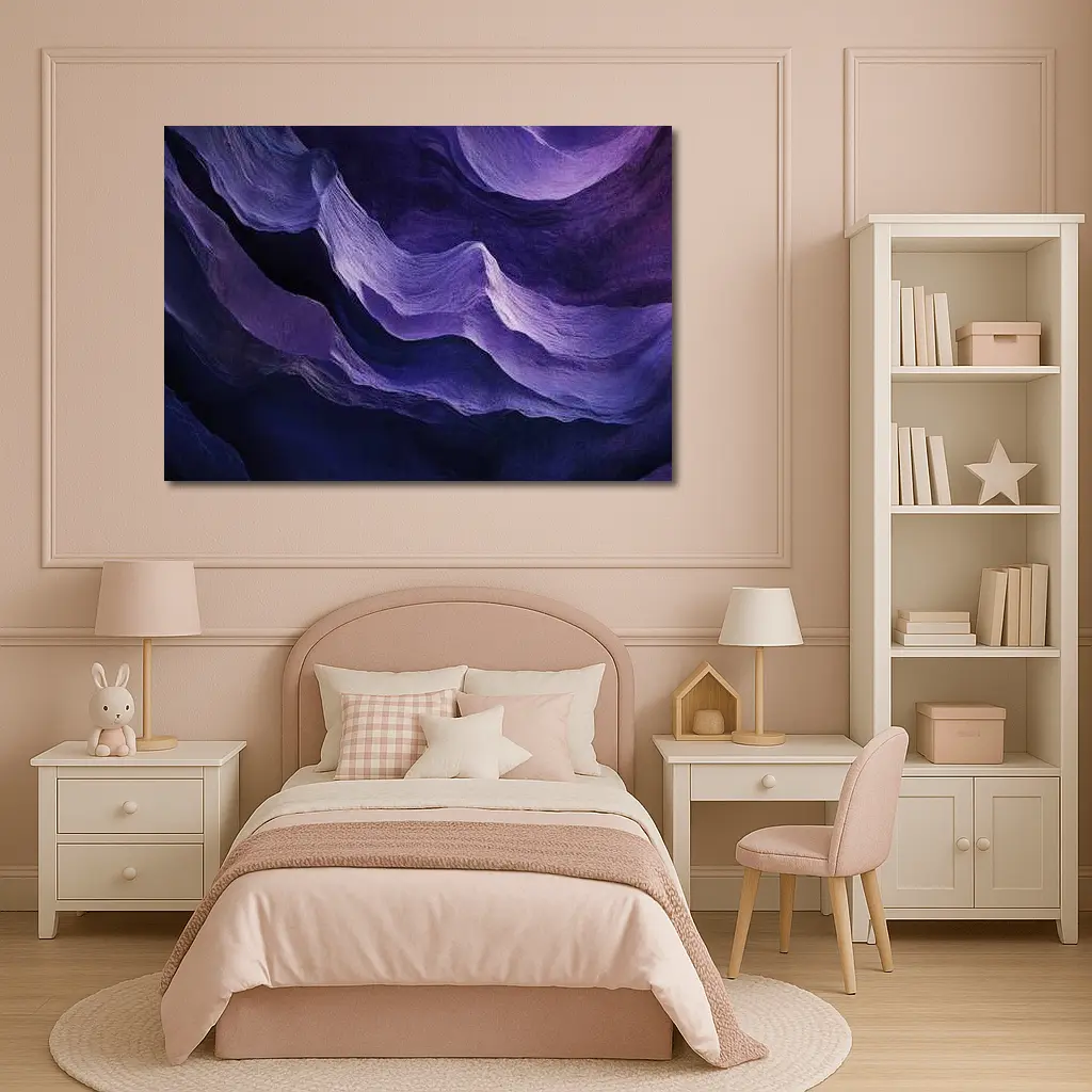 Purple Canyon Rock Waves Abstract Art – Wall Art
