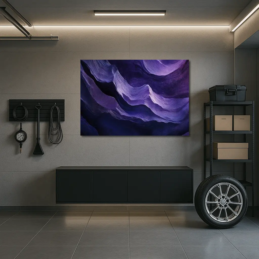 Purple Canyon Rock Waves Abstract Art – Wall Art