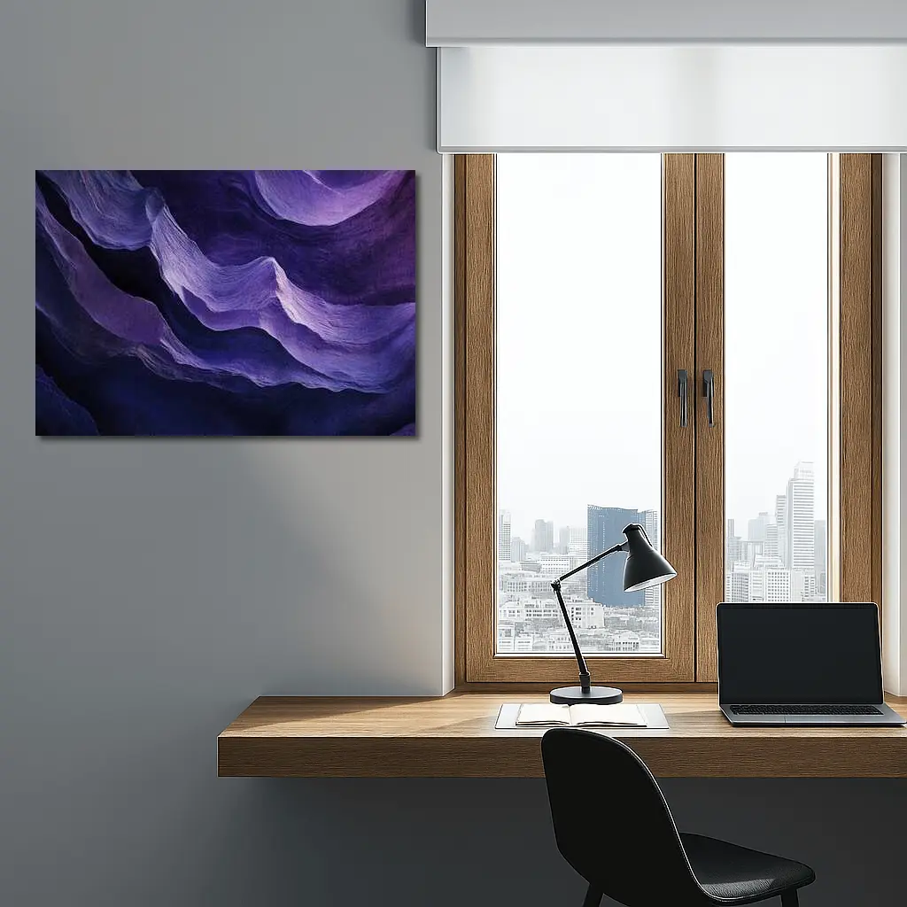 Purple Canyon Rock Waves Abstract Art – Wall Art