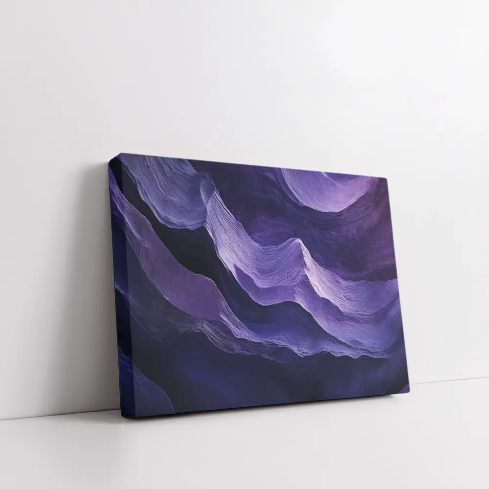 Purple Canyon Rock Waves Abstract Art – Wall Art