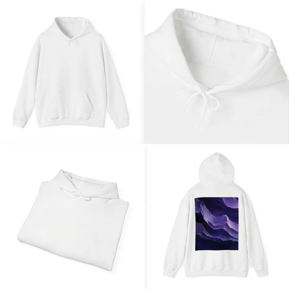 Purple Canyon Rock Waves Abstract Art – Hoodies