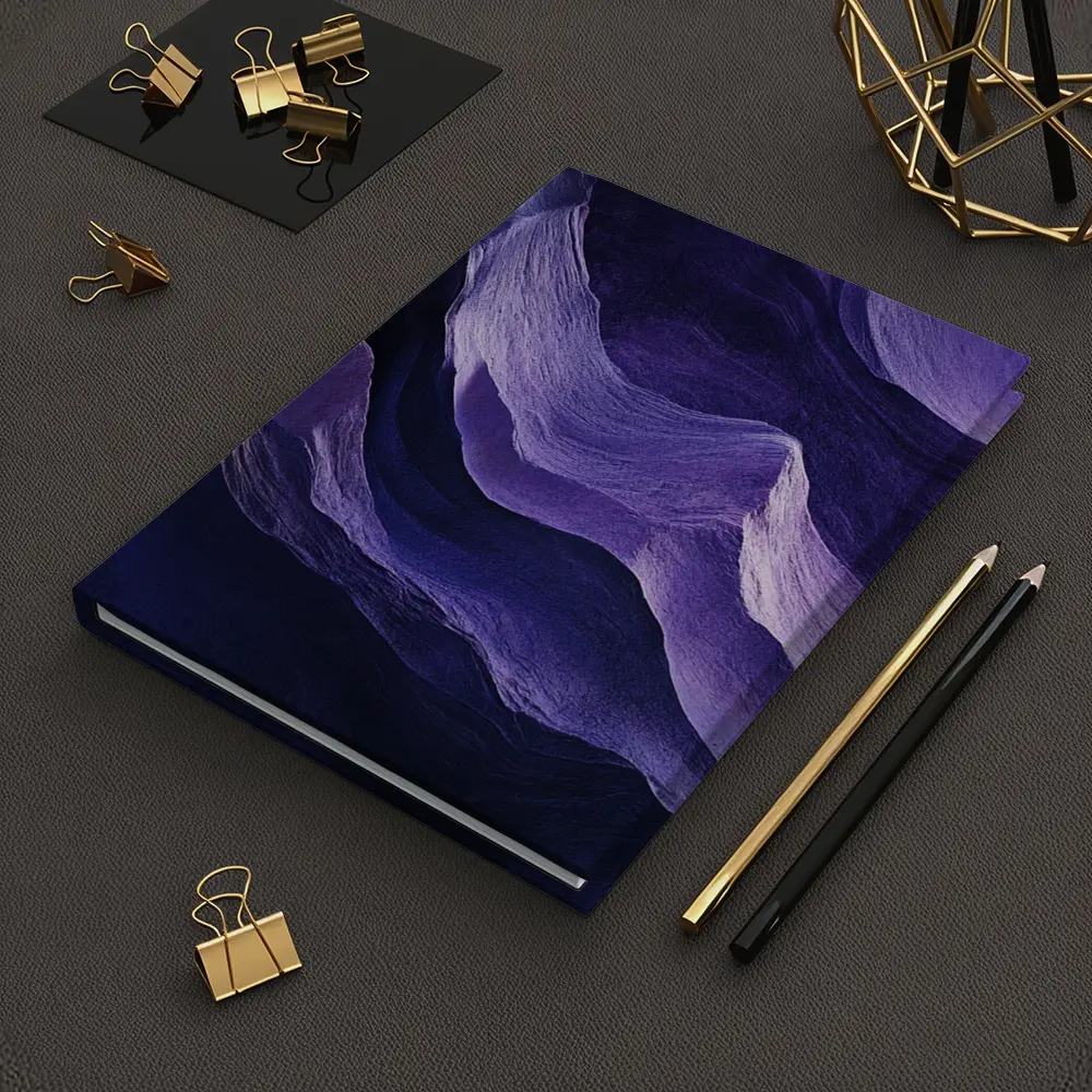 Purple Canyon Rock Waves Abstract Art – Notebooks