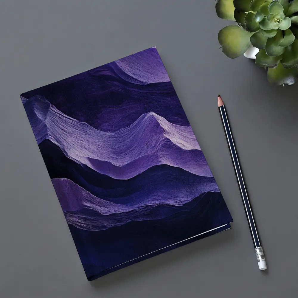 Purple Canyon Rock Waves Abstract Art – Notebooks
