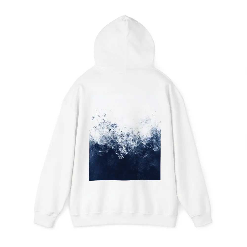 Dark Navy Blue Ocean Wave Abstract Art – Hoodies