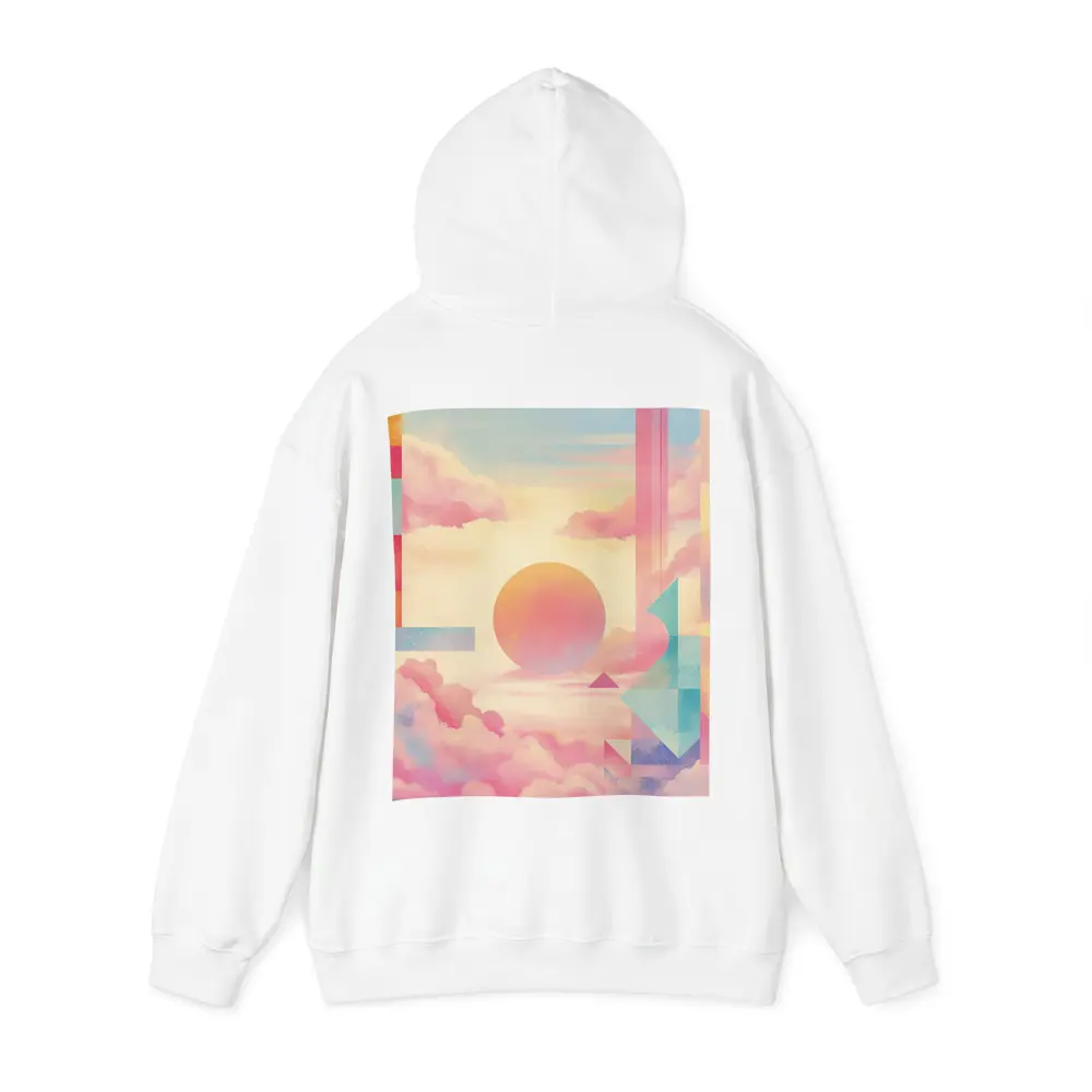 Pastel Geometric Abstract Sky Clouds Art – Hoodies