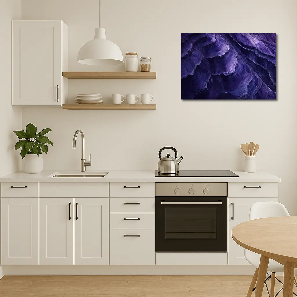 Purple Layered Rock Formation Abstract Texture – Wall Art