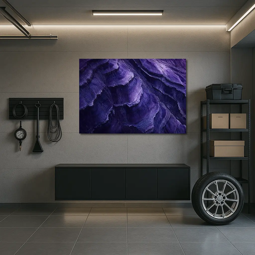 Purple Layered Rock Formation Abstract Texture – Wall Art
