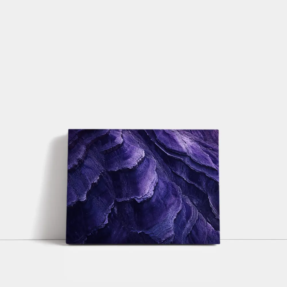 Purple Layered Rock Formation Abstract Texture – Wall Art