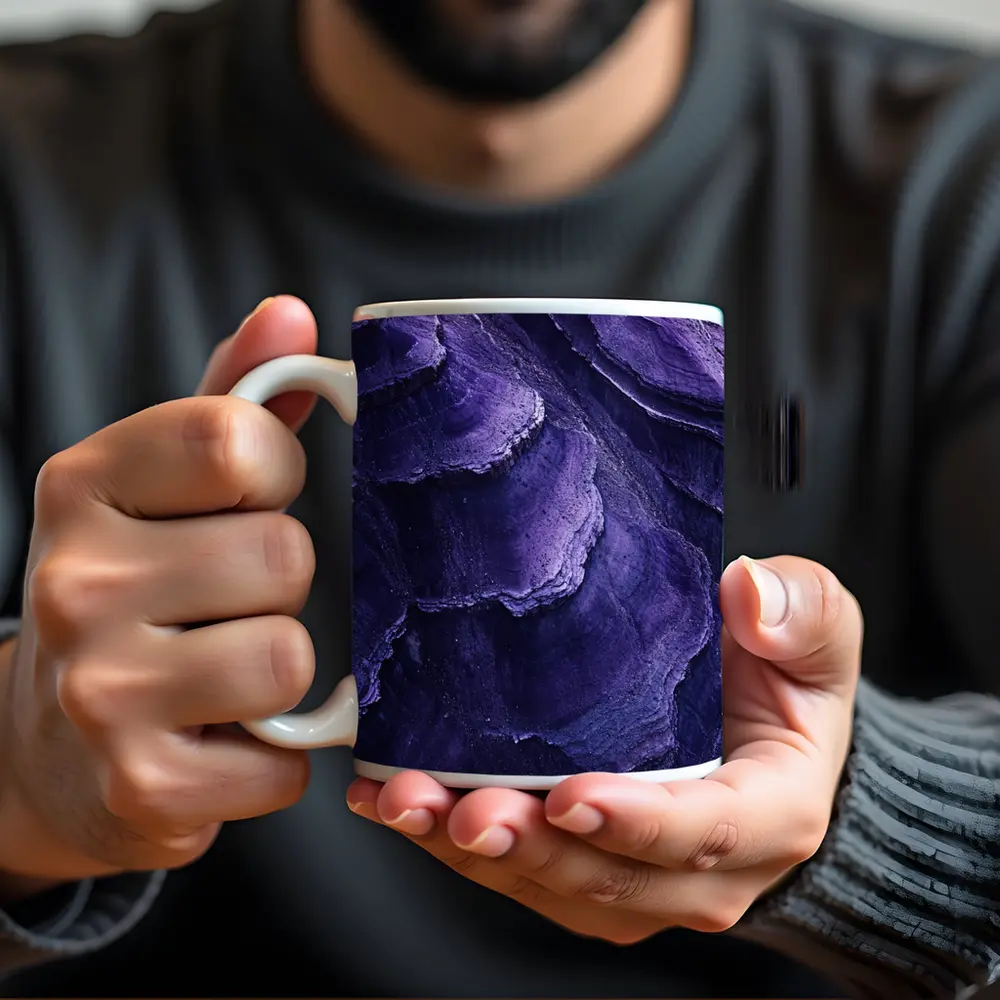 Purple Layered Rock Formation Abstract Texture – Mugs