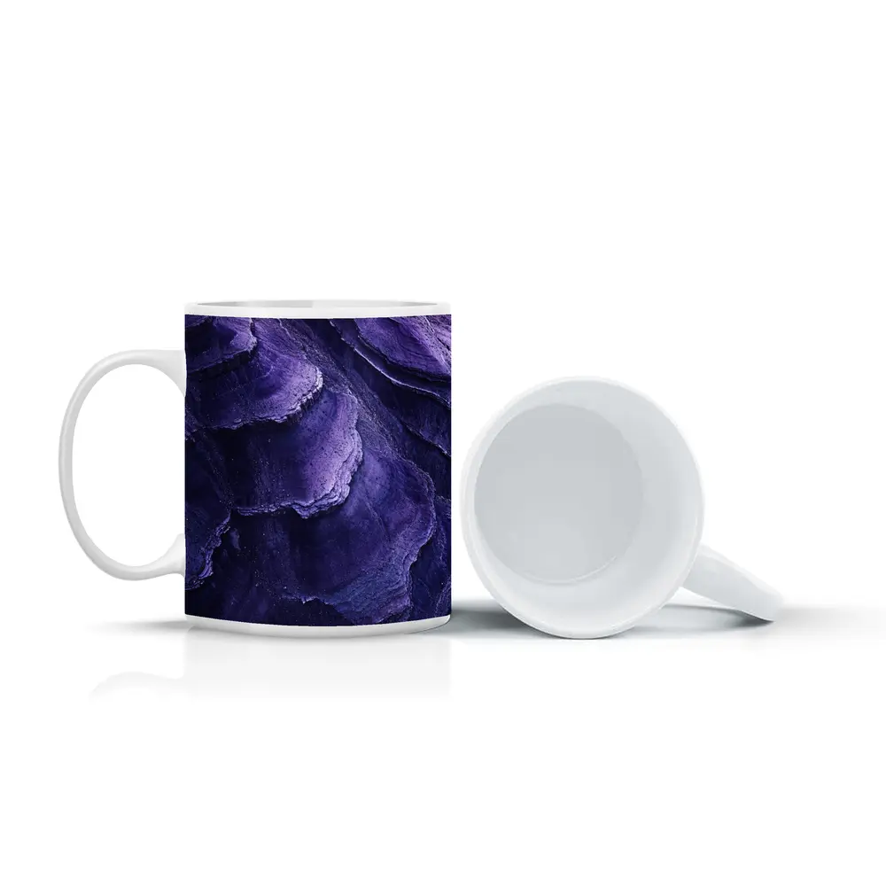 Purple Layered Rock Formation Abstract Texture – Mugs