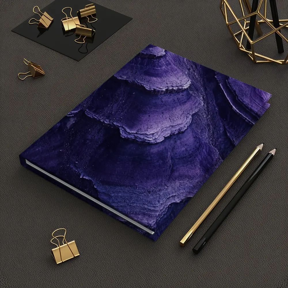 Purple Layered Rock Formation Abstract Texture – Notebooks