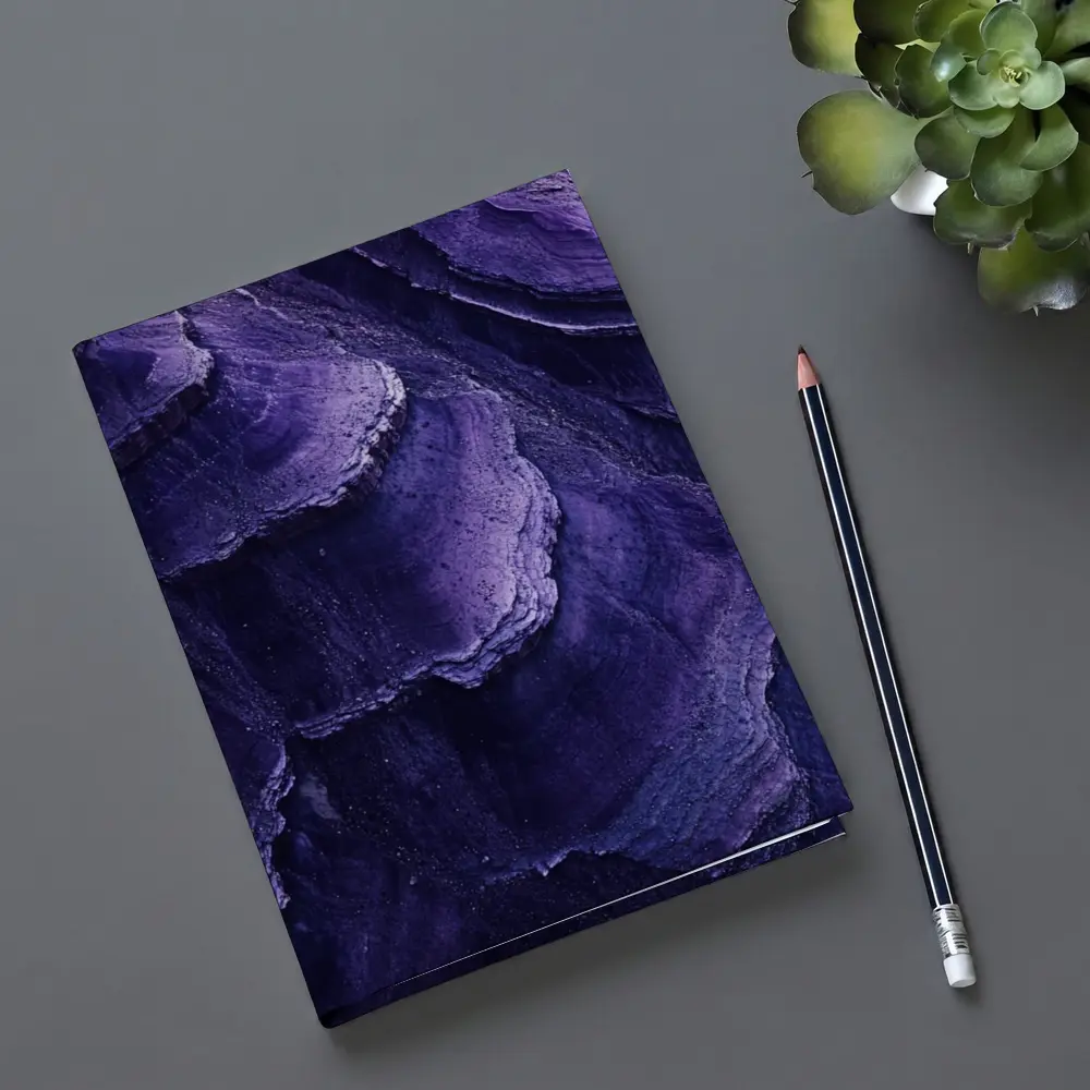 Purple Layered Rock Formation Abstract Texture – Notebooks