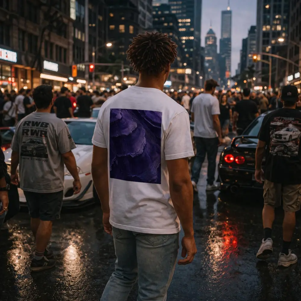 Purple Layered Rock Formation Abstract Texture – T-Shirts