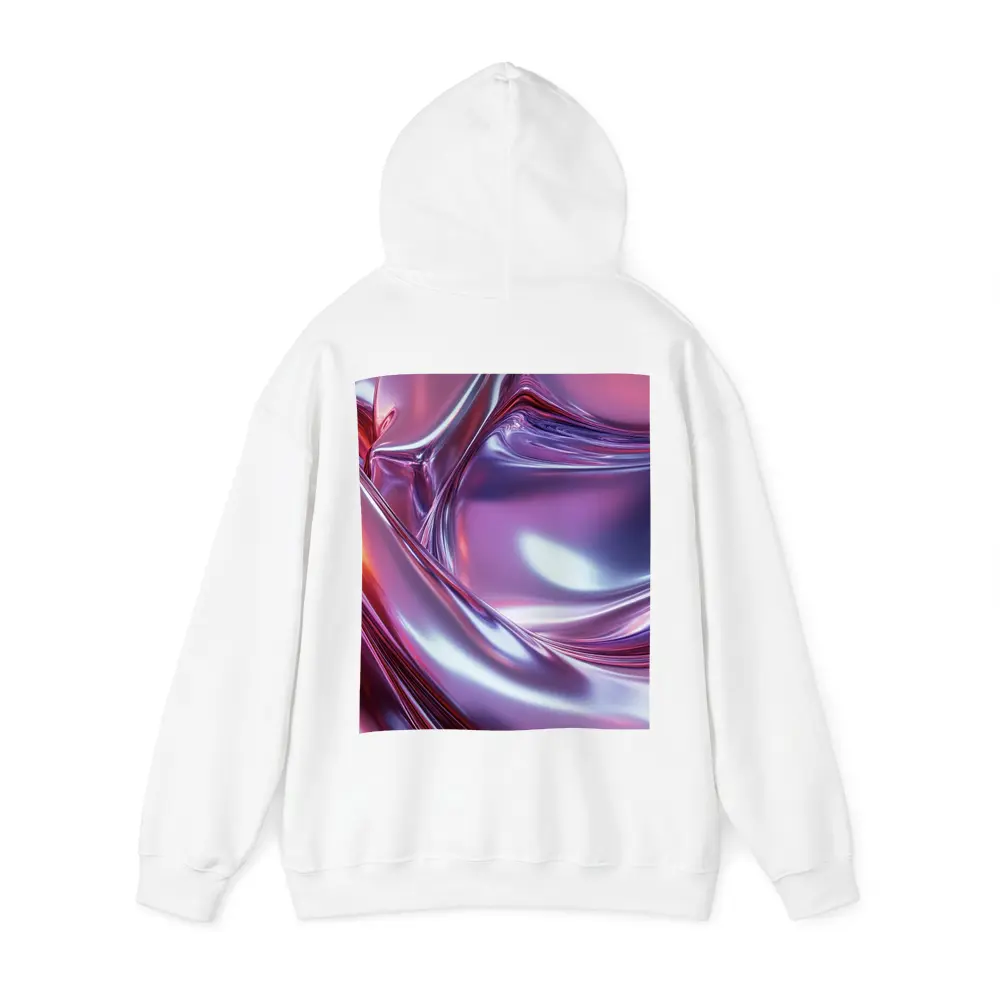 Metallic Abstract Purple Pink Flowing Waves – Hoodies