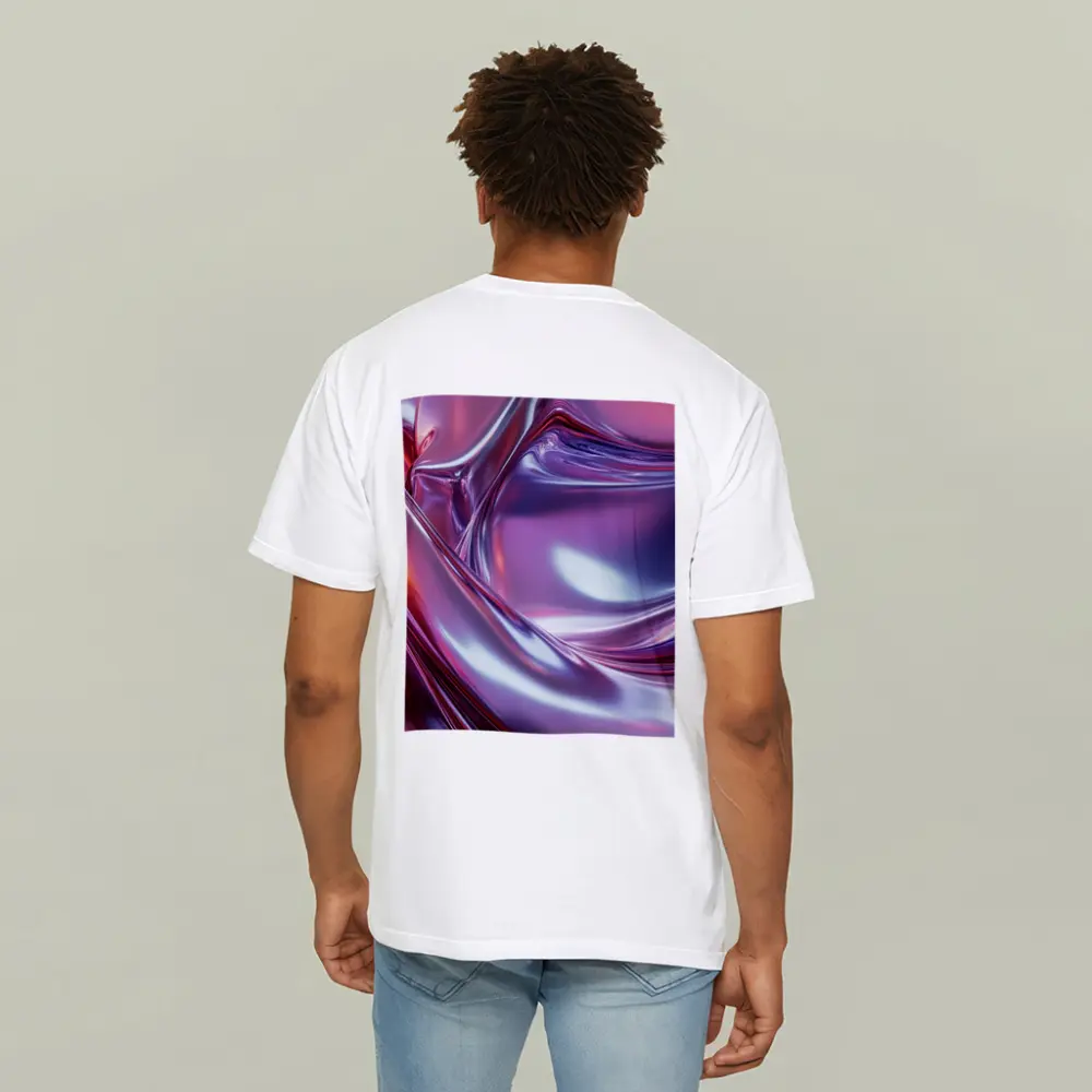 Metallic Abstract Purple Pink Flowing Waves – T-Shirts