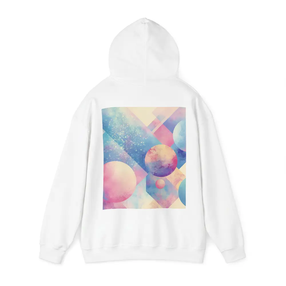 Pastel Geometric Shapes Abstract Watercolor Art – Hoodies