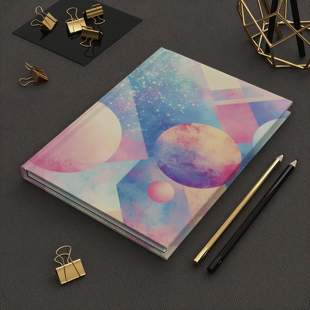 Pastel Geometric Shapes Abstract Watercolor Art – Notebooks