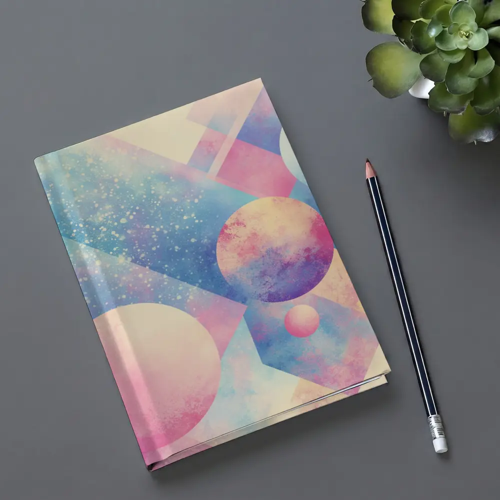 Pastel Geometric Shapes Abstract Watercolor Art – Notebooks