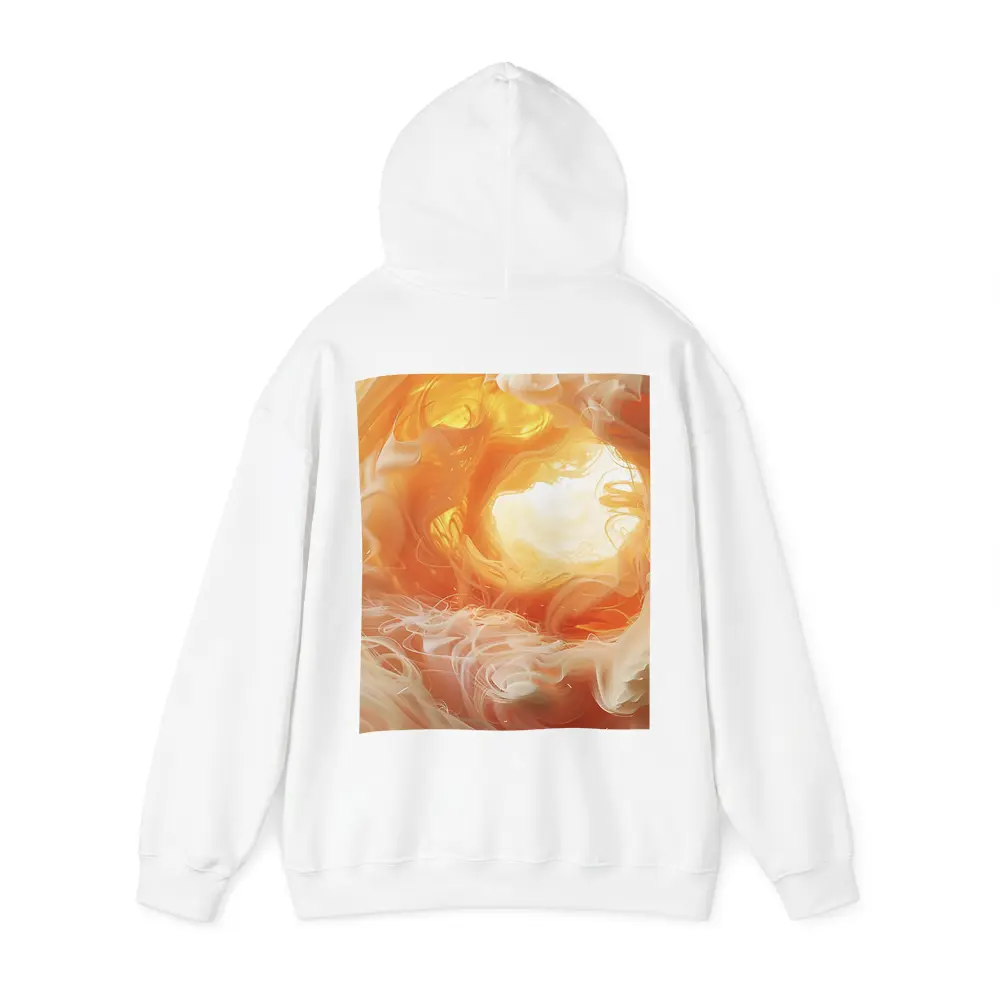 Swirling Orange Abstract Smoke Art – Hoodies