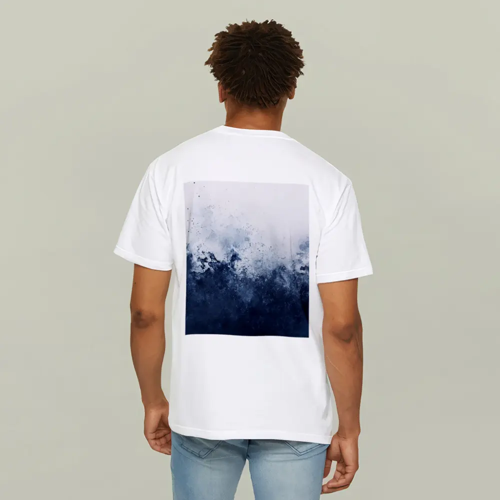 Dark Navy Blue Abstract Watercolor Splash Art – T-Shirts