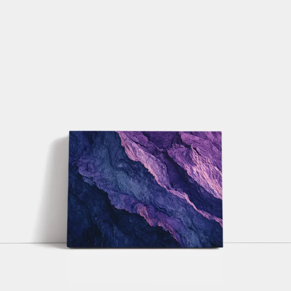 Purple Blue Rocky Mountain Stone Texture – Wall Art