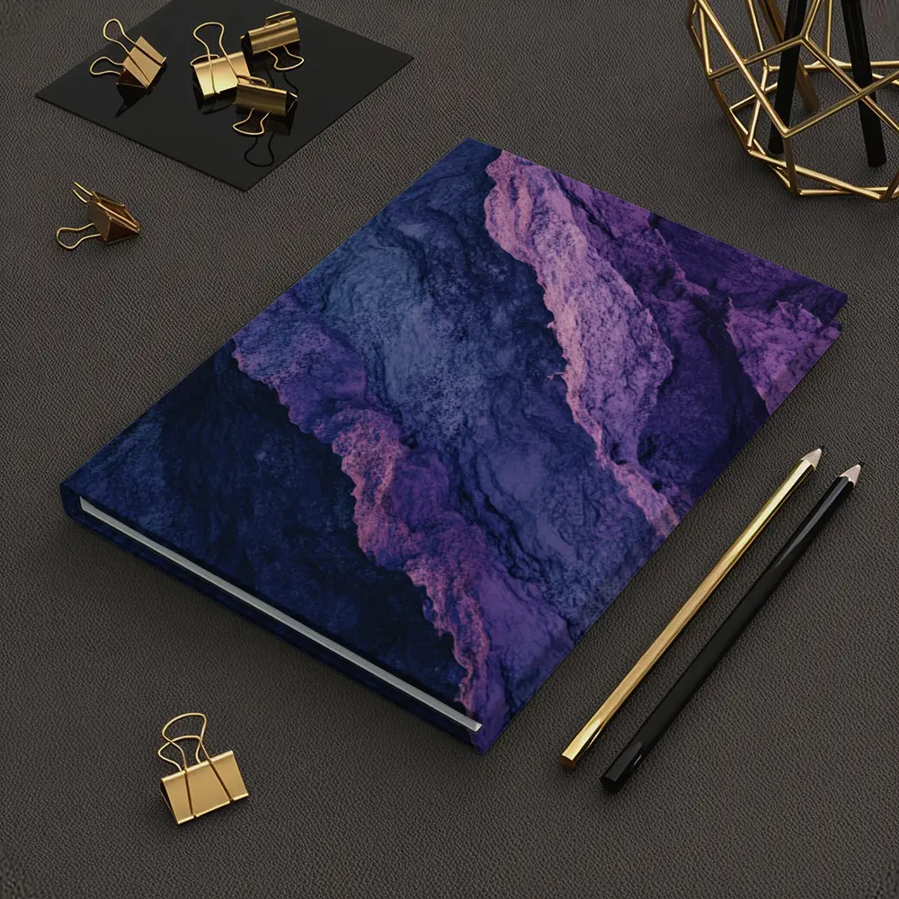 Purple Blue Rocky Mountain Stone Texture – Notebooks