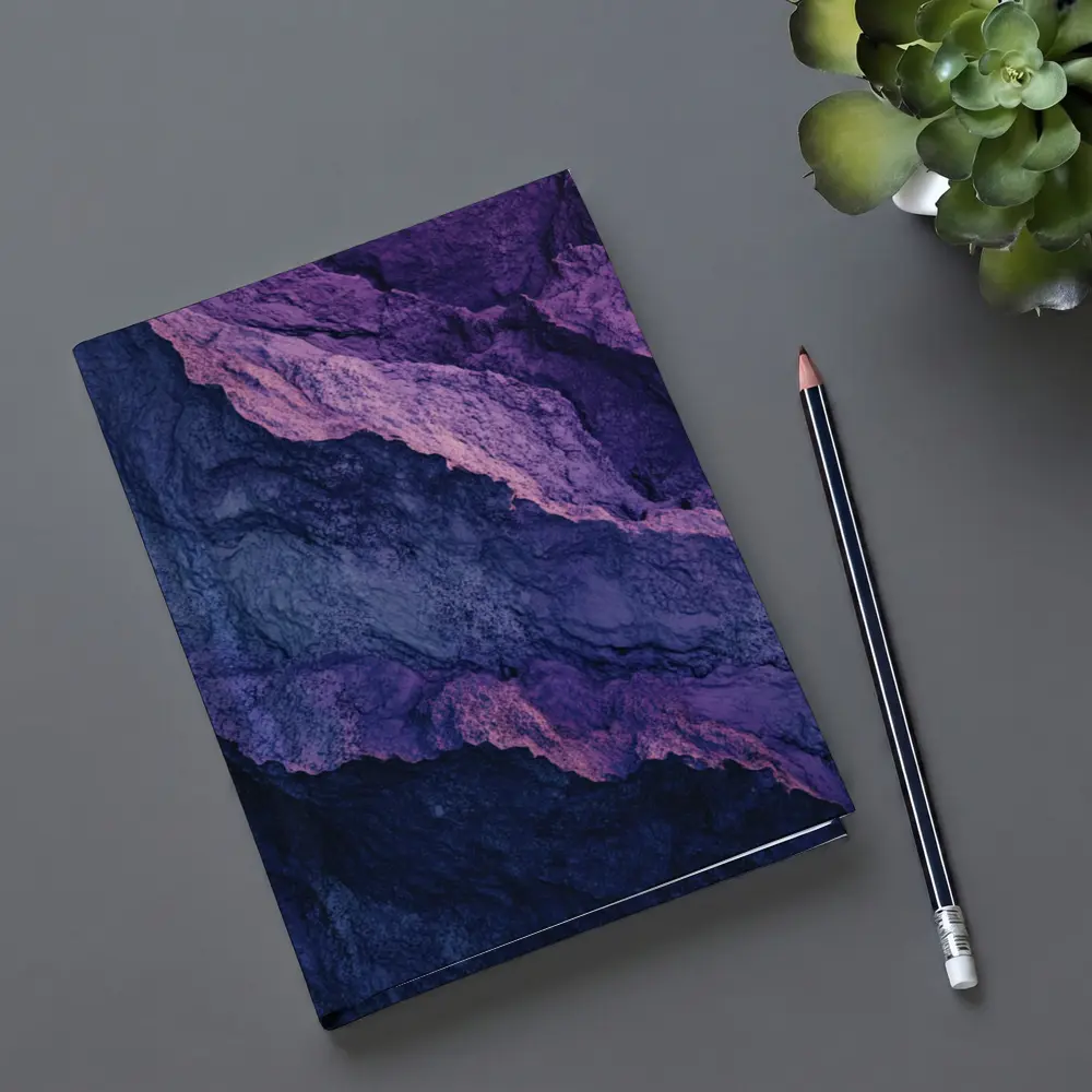 Purple Blue Rocky Mountain Stone Texture – Notebooks