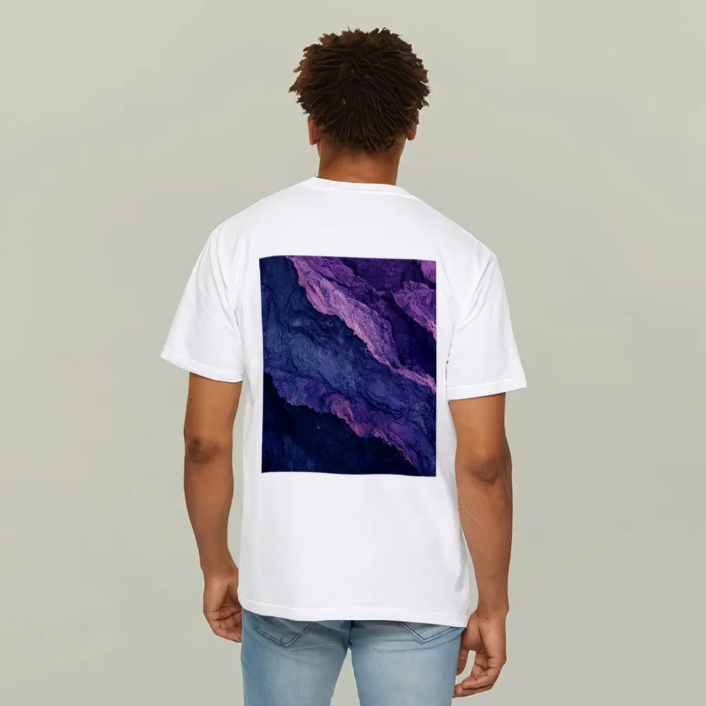 Purple Blue Rocky Mountain Stone Texture – T-Shirts