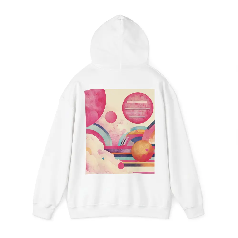 Retro Pink Space Abstract Geometric Art – Hoodies