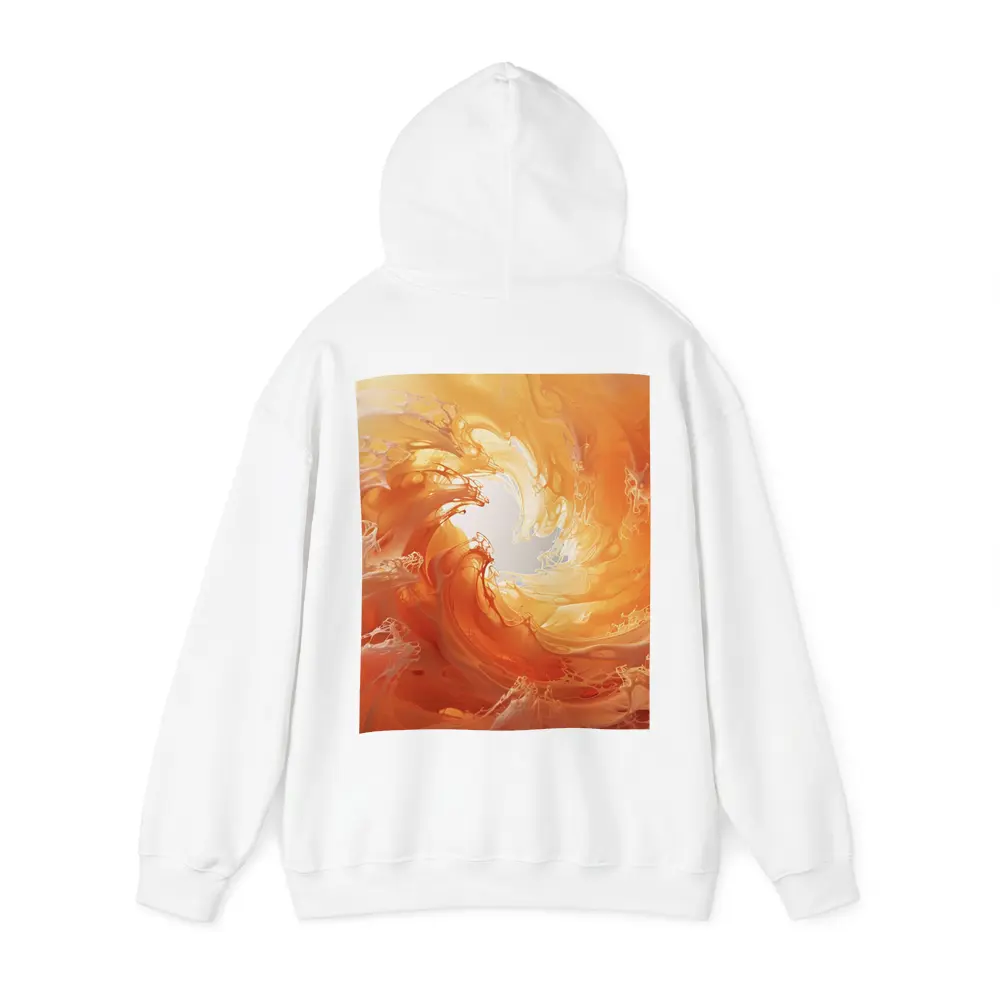 Orange Abstract Swirl Wave Art Print – Hoodies