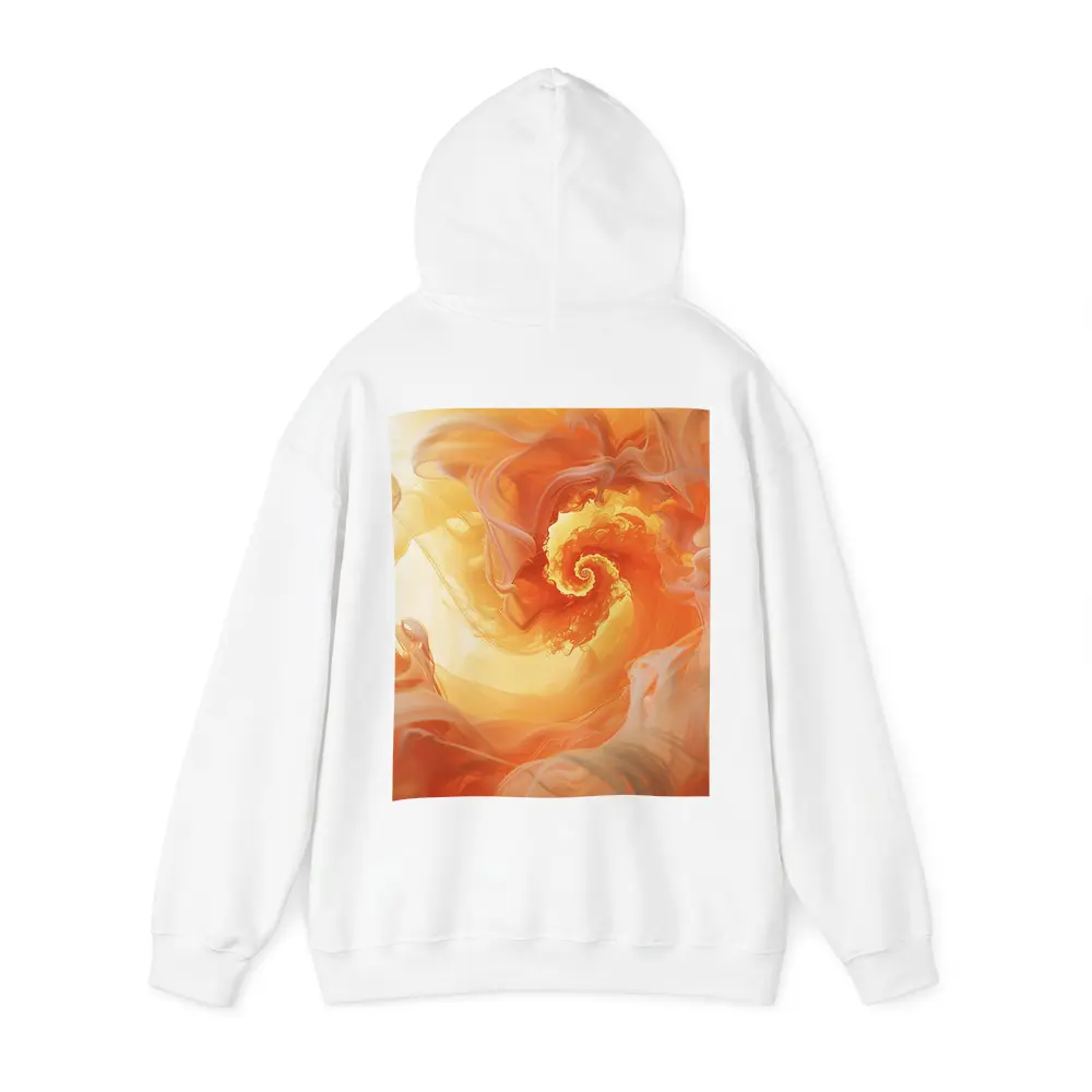 Orange Spiral Abstract Swirl Fluid Art – Hoodies